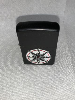 Vintage Zippo Marlboro Country Compass Cigarette Lighter Made In Usa Black 1997