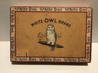Vintage White Owl Brand Cigar Box,  5 Cent Mild Claro Michigan District