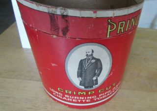Vtg.  Red Prince Albert Crimp Cut Pipe & Cigarette Tobacco Cardboard Container