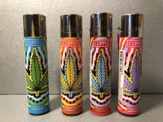 Rare Colour Weed Clipper Lighter Set - Set Of Four