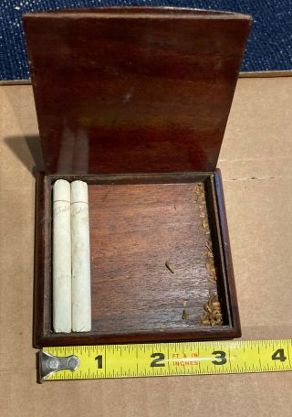 Intricately Carved Vintage Wooden Cigarette Case 3