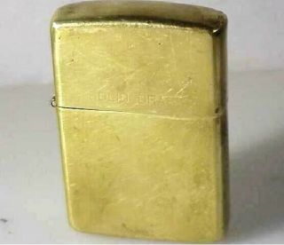 Solid Brass Zippo 60th Anniversary Lighter,  Vtg 1932 - 1991