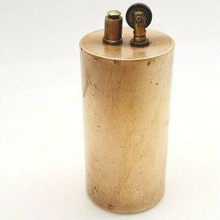 Vintage Brass Tube Table Petrol Cigarette Lighter Antique 1930 