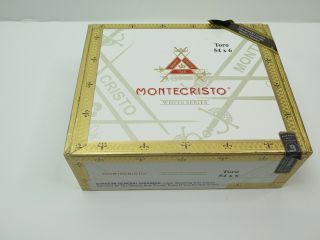 Montecristo White Toro 54x6 Cigar Craft Jewelry Box 6.  5 " X5.  5 " X2 " Stash