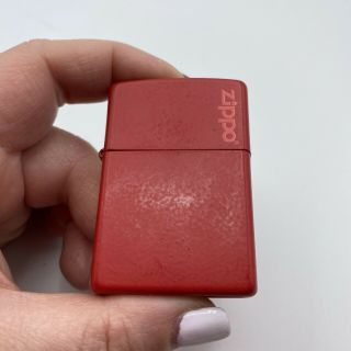Zippo Red Color Collectible Cigarette Lighter Retro Unique Classic