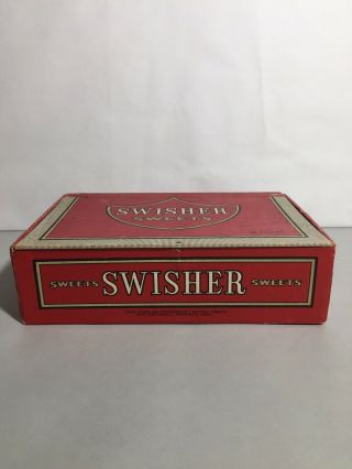 Vintage Swisher Sweets Red Empty Cigar Box 1970s