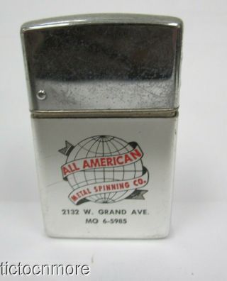 Vintage Lighter Remembrence Wind - Master Promo All American Metal Spinning Co Mo