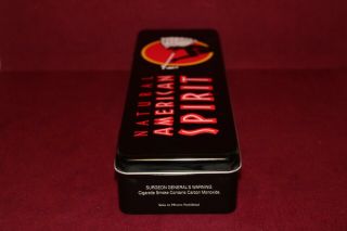 Natural American Spirit Collectible Cigarette Tobacco Black Metal Carton Tin 3