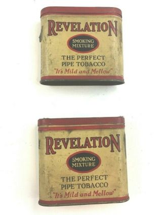 Vintage Revelation Smoking Mixture Tins - Perfect Pipe Tobacco Philip Morris