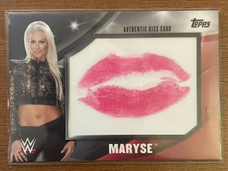 Maryse 2016 Topps Wwe Authentic Kiss Card 67/99 Rare &