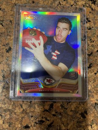 Travis Kelce 2013 Topps Chrome Rookie Refractor Chiefs 118 Hot