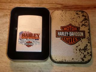 2000 Zippo Harley - Davidson Cigarette Lighter - Mib - Never Fired - 3 Day