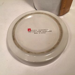 Vintage White Ceramic ABC One Life to Live Ashtray - Imports Inc.  Made In Korea 3