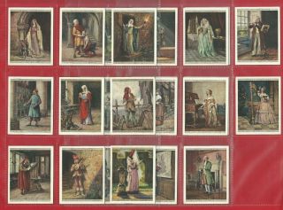 English Period Costumes - Wd & Ho Wills - 1927 Large Cigarette Card Set (rv12)
