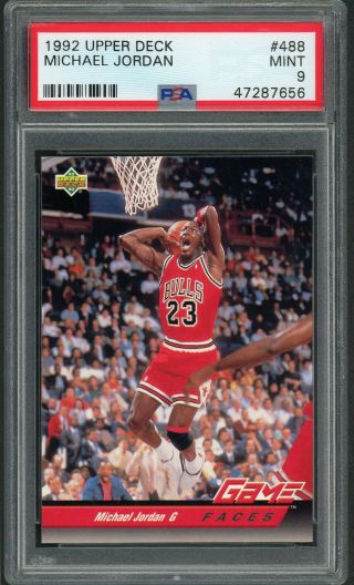 Michael Jordan Chicago Bulls 1992 Upper Deck Basketball Card 488 Graded Psa 9