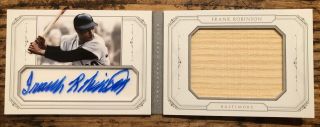 2015 Panini National Treasures Frank Robinson Auto Signed 4/5 Jersey Game