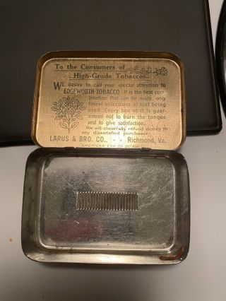 Vintage Edgeworth Extra Sliced Plug Tobacco Tin with Hinged Lid 3