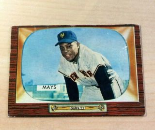 1955 Bowman Willie Mays York Giants 184 Baseball Card Card