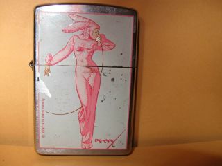 Vintage Zippo Lighter 1999 Pink Bunny Petty