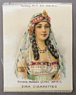 C.  1910 S75 Esther Hebrew Queen Zira Cigarettes Tobacco Silk Insert Premium