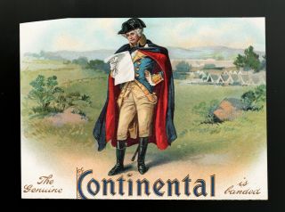 1800s Cigar Label - Continental - George Washington