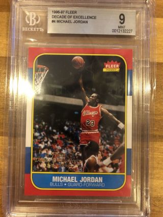 1996 - 97 Fleer Decade Of Excellence Michael Jordan.  Bgs 9