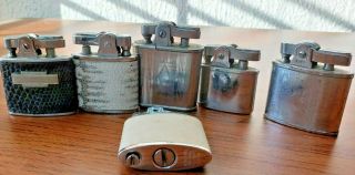 6 Vintage Advertising Lighters Ronson Omega Kaysons Ruby Display Well