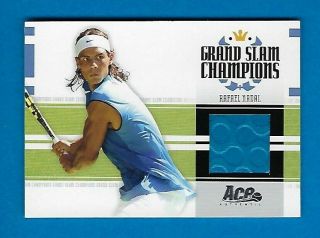 2005 Ace Authentic Grand Slam Champions Rafael Nadal Jersey 443/500 Card Gs - 5