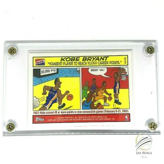 Kobe Bryant 2003 - 04 Topps Bazooka 8 Insert Comic Strip Card La Lakers In Lucite