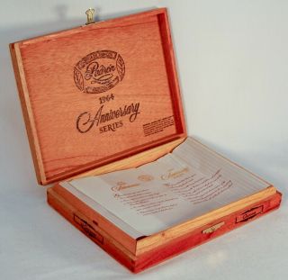 Padron Corona Cedar Wood Cigar Box With Hinged Lid Empty