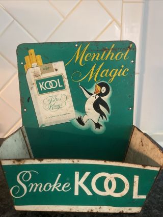 Vintage Kool Cigarette Store Advertising Display Rack Sign