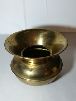 Vintage Smaller Brass Spittoon Tobacco Co.  6 1/4 " Wide