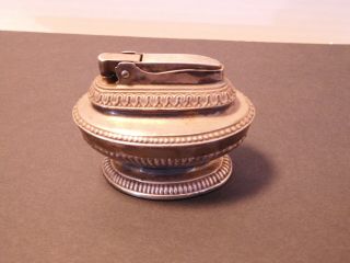 Vintage Silver Plate Ronson Queen Anne Table Top Lighter