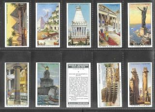 Churchman 19?? (world Wonders) Full 50 Card Set  World Wonders Old &