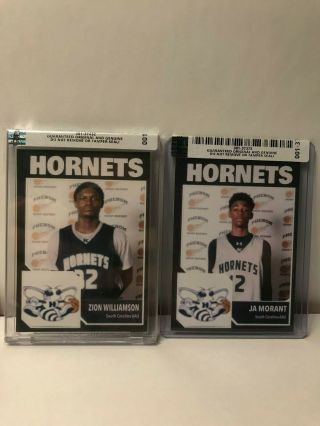 Zion Williamson 32 & Ja Morant 12 Hornets South Carolina Aau Basketball Cards