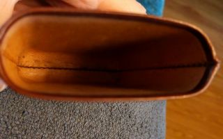 Vintage Brown Grain Leather 4 Fingers Cigar Case Holder 3