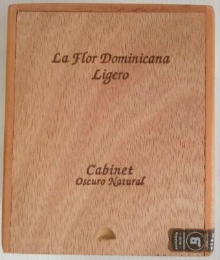 Solid Wood Empty Cigar Box - La Flor Dominicana Ligero L300 Cabinet Oscuro