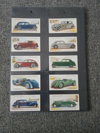 Cigarette Cards - Players - Motor Cars (2nd Series) - Full Set - 1937 - Vg