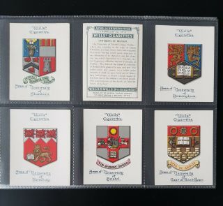 Cigarette Cards - Wills - Arms Of Universities (large) - Full Set - Vg - Ex