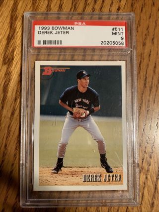 1993 Bowman Baseball Card Derek Jeter Psa 9