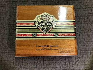 Ashton Vsg Robusto All Wood Cigar Box With Clasp