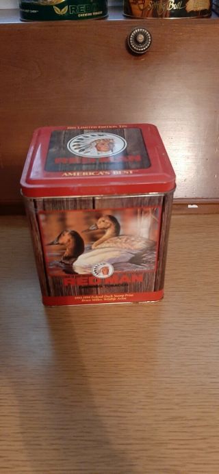 Red Man Chewing Tobacco 1994 Limited Edition Tin Collectible Canvasback Duck