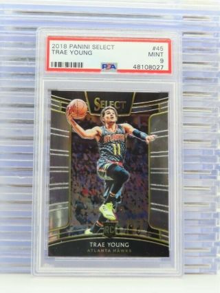 2018 - 19 Select Trae Young Rookie Card Rc 45 Psa 9 Hawks O46