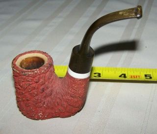 Vintage Estate Red Rustic Meershaum Bowl Antique Tobacco Smoking Pipe