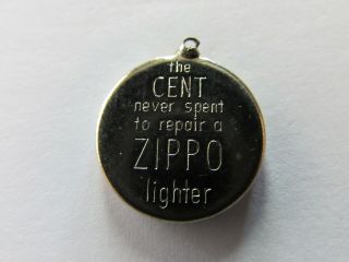 The Cent Never Spent To Repair A Zippo Lighter 1955 Lincoln Penny Coin Clasp
