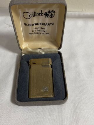 Vintage Colibri Electro Quartz Butane Lighter Gold Tone Hollywood Regency