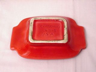 Vintage California Pottery Ashtray 65 - S Retro Bright Orange MCM 3