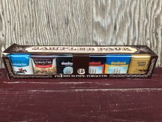 Tobacco Sampler Tins,  Six Premium Pipe Tobacco 1 Oz.  Empty Tins