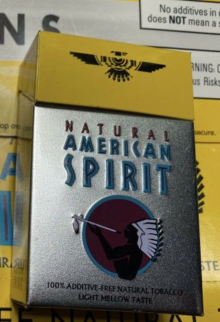 Natural American Spirit Cigarette Tin Vntg Case.