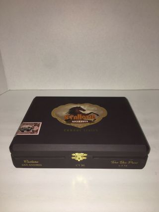 Stallone Cowboy Series Toro San Andres Empty Wooden Cigar Box Humidor With Clasp